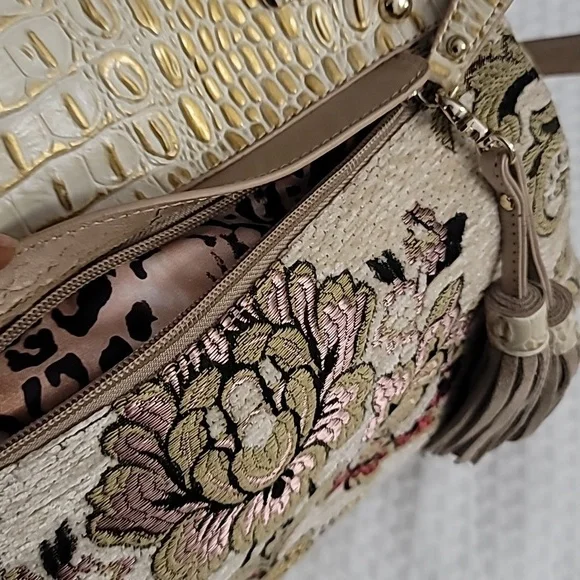 Beautifully Embroderided & Leather Sharif 1827 Satchel - Picture 6 of 14